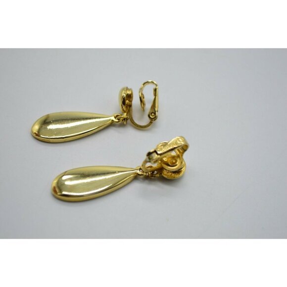 Crown Trifari Clear Pave Rhinestone Gold Tone Dang - Picture 5 of 5